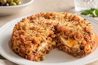 شريحة أنيلّيتي آل فورنو تظهر حلقات المعكرونة والراغو والجبن والبيض