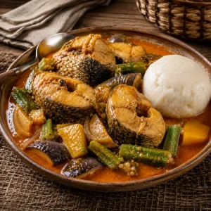 Fischscheiben mit Okra