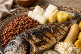 Mufete mit ganzem Grillfisch
