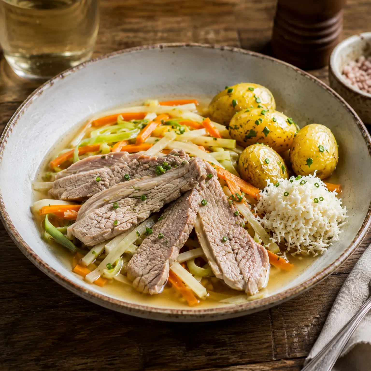 Steirisches Wurzelfleisch mit Schweinefleisch