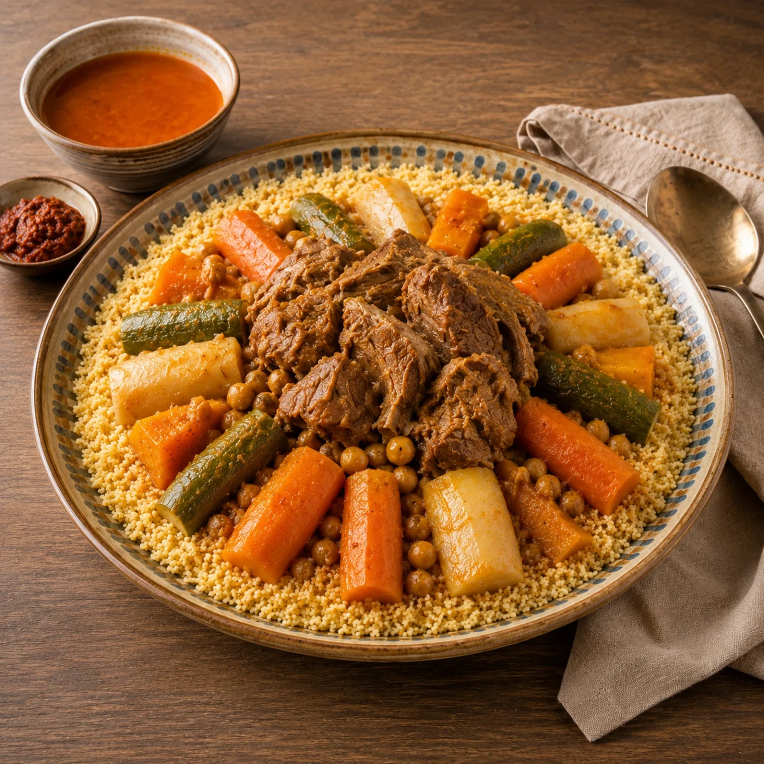 Cuscús argelino con cordero