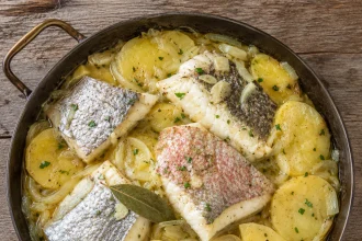 Gregada de poisson avec morceaux blancs