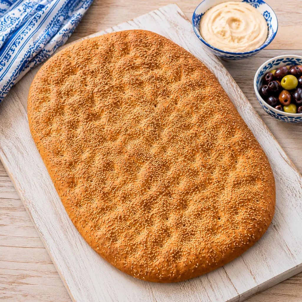 Lagana grecque : pain plat au sésame