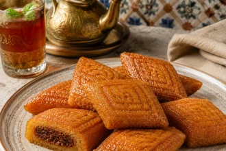 Makroudh en losanges brillants de miel