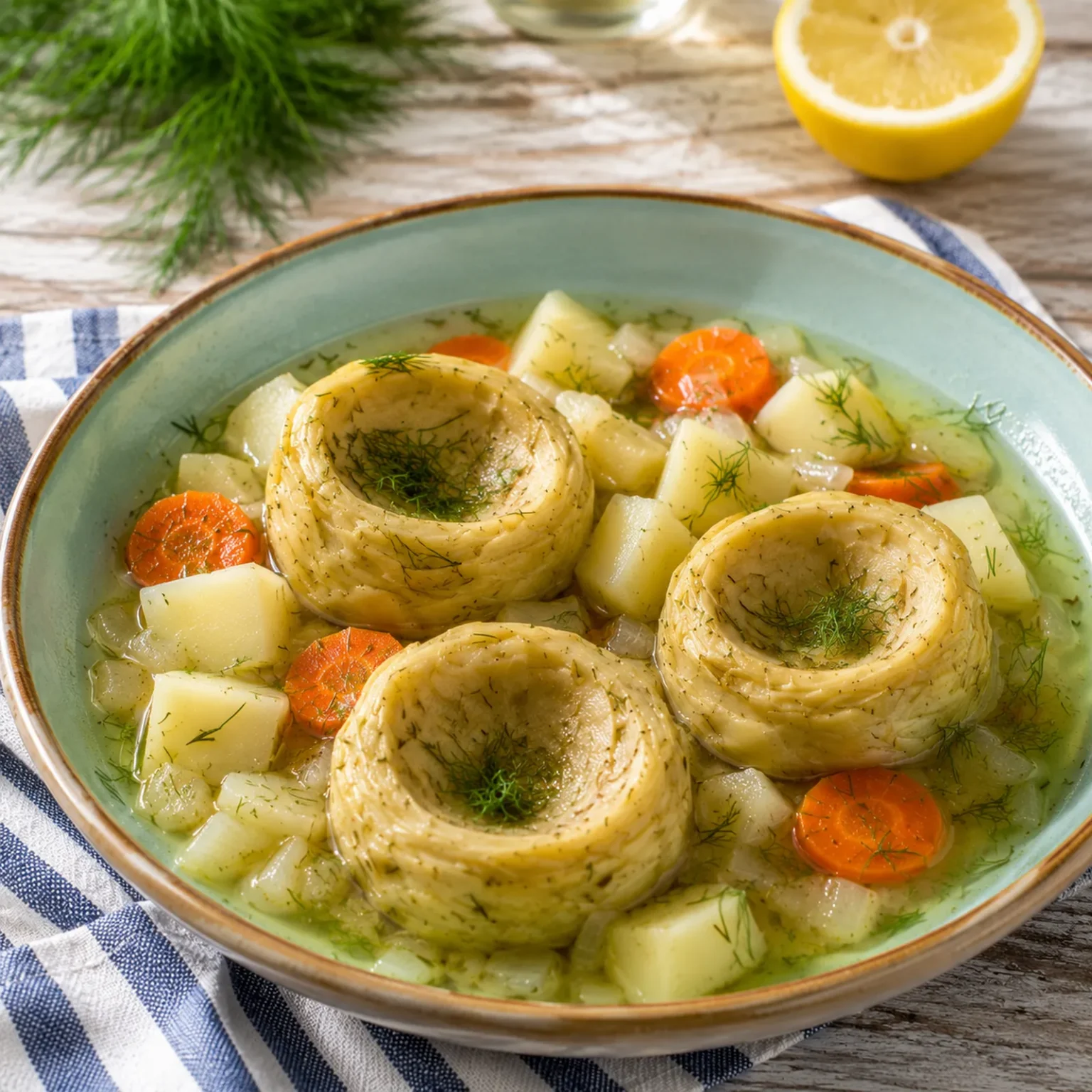 Trois fonds d’artichaut avec pommes de terre