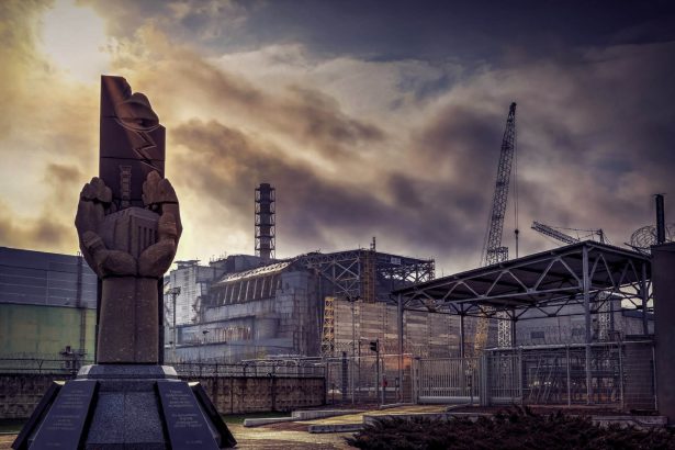 Vue du site de Tchornobyl et du paysage de la zone d’exclusion