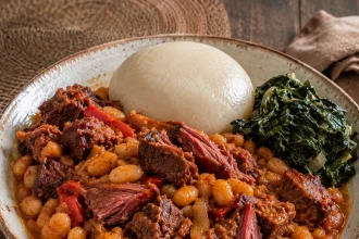 Carne secca a pezzi con fagioli bianchi