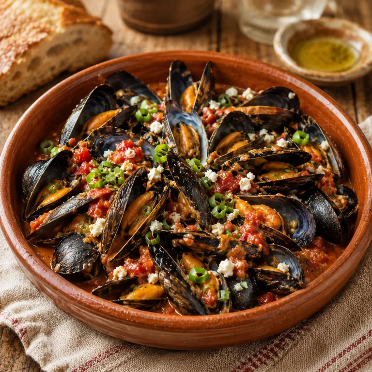 Midia saganaki: cozze greche piccanti