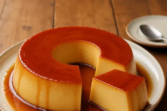 Pudim de leite ad anello con caramello ambrato