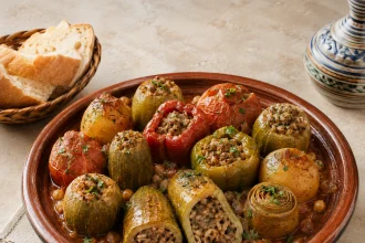 Algerijnse dolma met gevulde courgettes