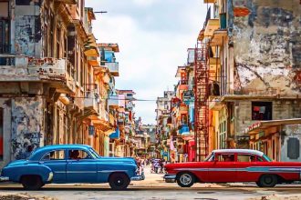 Straatbeeld in Cuba