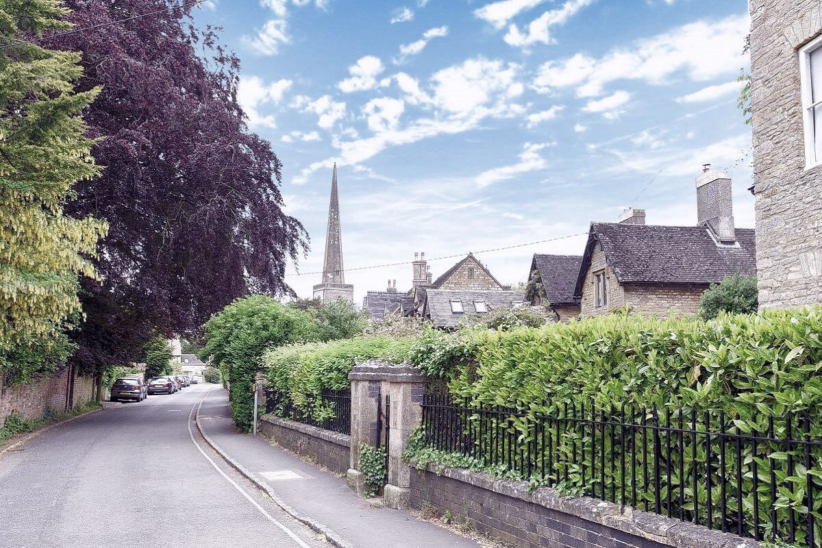 Historisch straatbeeld met groen in Kidlington