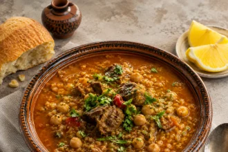 Чорба фрик с кусками баранины