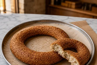 Греческие кулури Салоников в золотистой кунжутной корочке