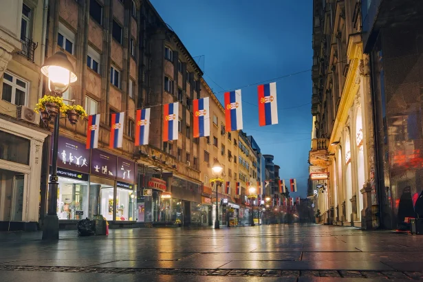 Pogled na Beograd i ušće Save u Dunav