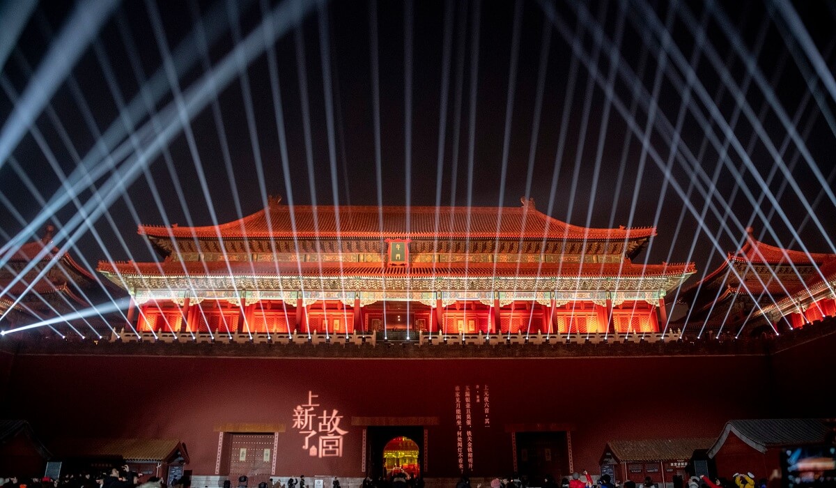 THE FORBIDDEN CITY LIES IN THE CENTER OF BEIJING