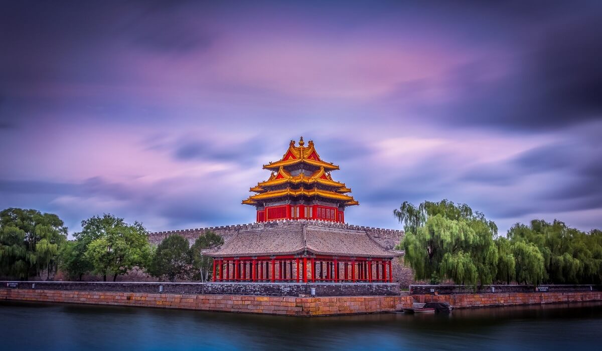 THE FORBIDDEN CITY LIES IN THE CENTER OF BEIJING