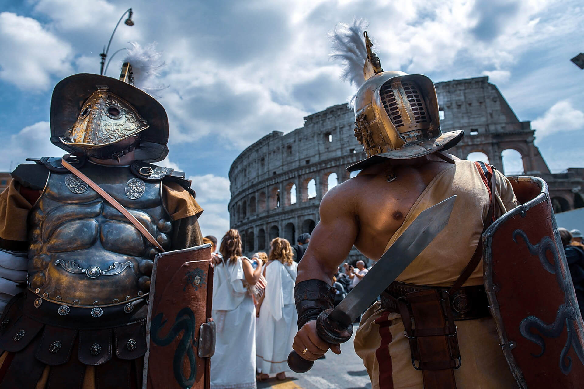 Entrenando para convertirse en gladiador en Roma