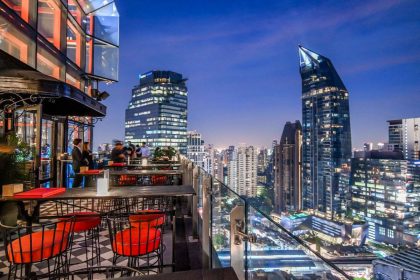 世界城市屋顶酒吧与高空景观